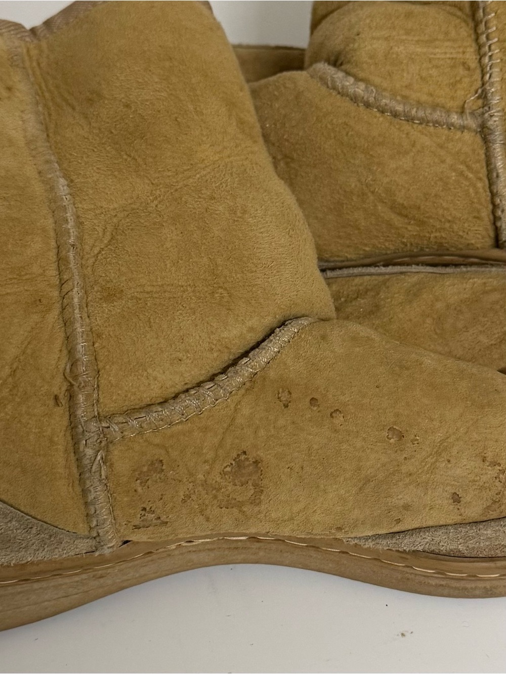 UGG Suede Ankle Booties - Chestnut M10 - Picture 4 of 9